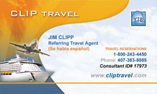 Clip Travel Business Card Front