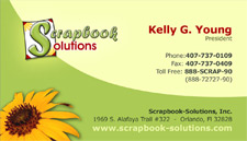Scrapbook-Solutions Business Card - Front