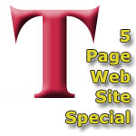 Web Site SPECIAL - 5 Page Web Site for $1,495.00